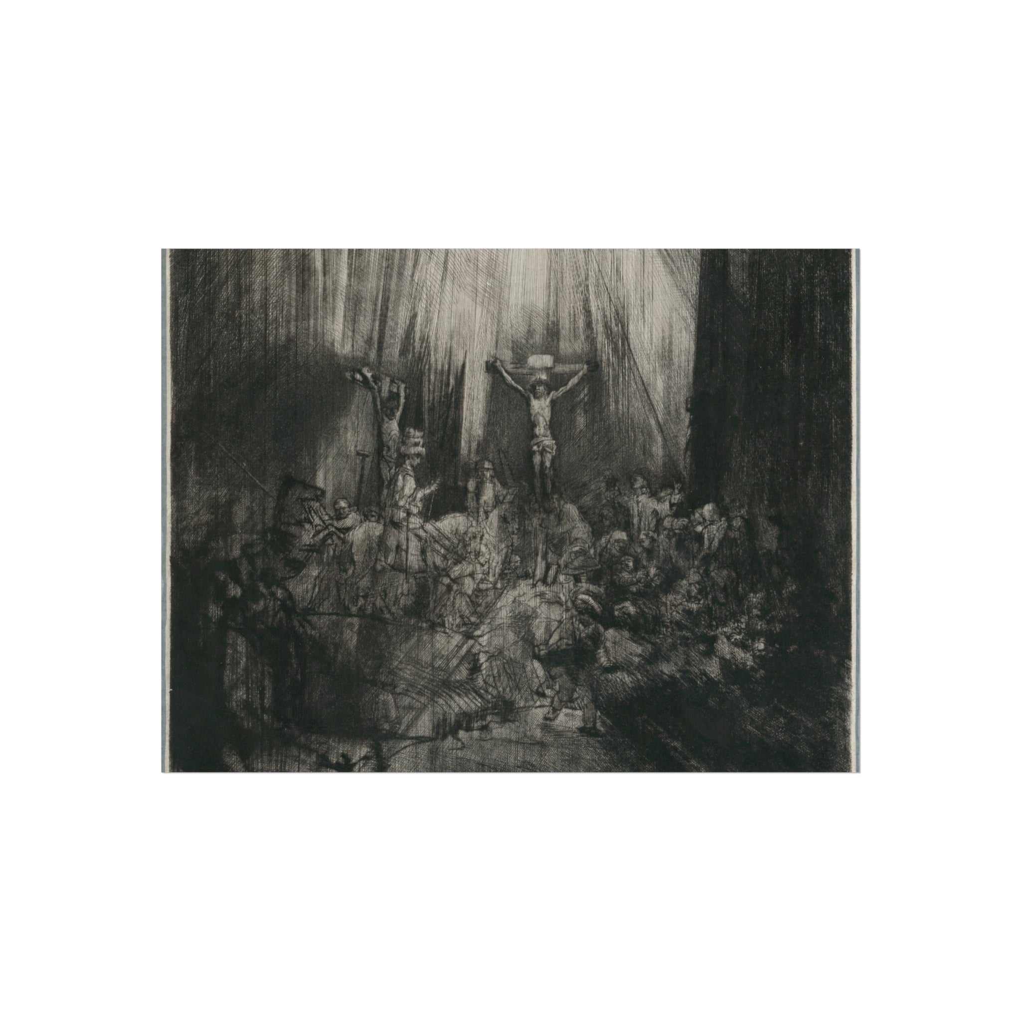 Rembrandt van Rijn - Christ Crucified between the Two Thieves The Three Crosses | Fine Art Poster