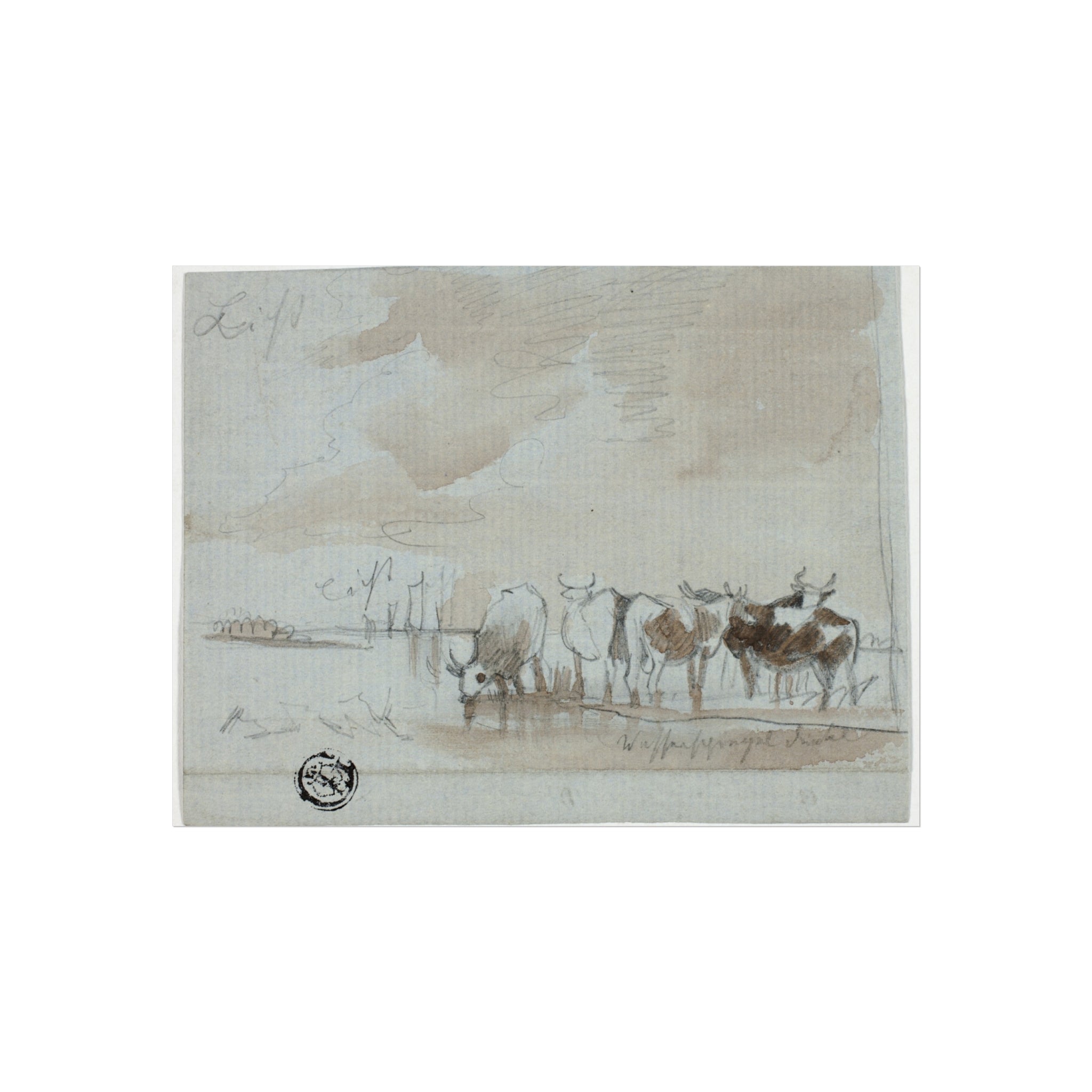 Aelbert Cuyp - Cattle in Water | Fine Art Poster
