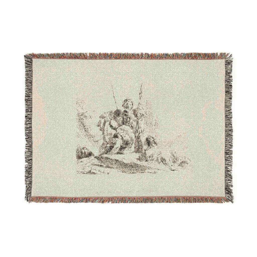 Giovanni Battista Tiepolo - Three Soldiers and a Boy, from Capricci | Woven Tapestry Blanket