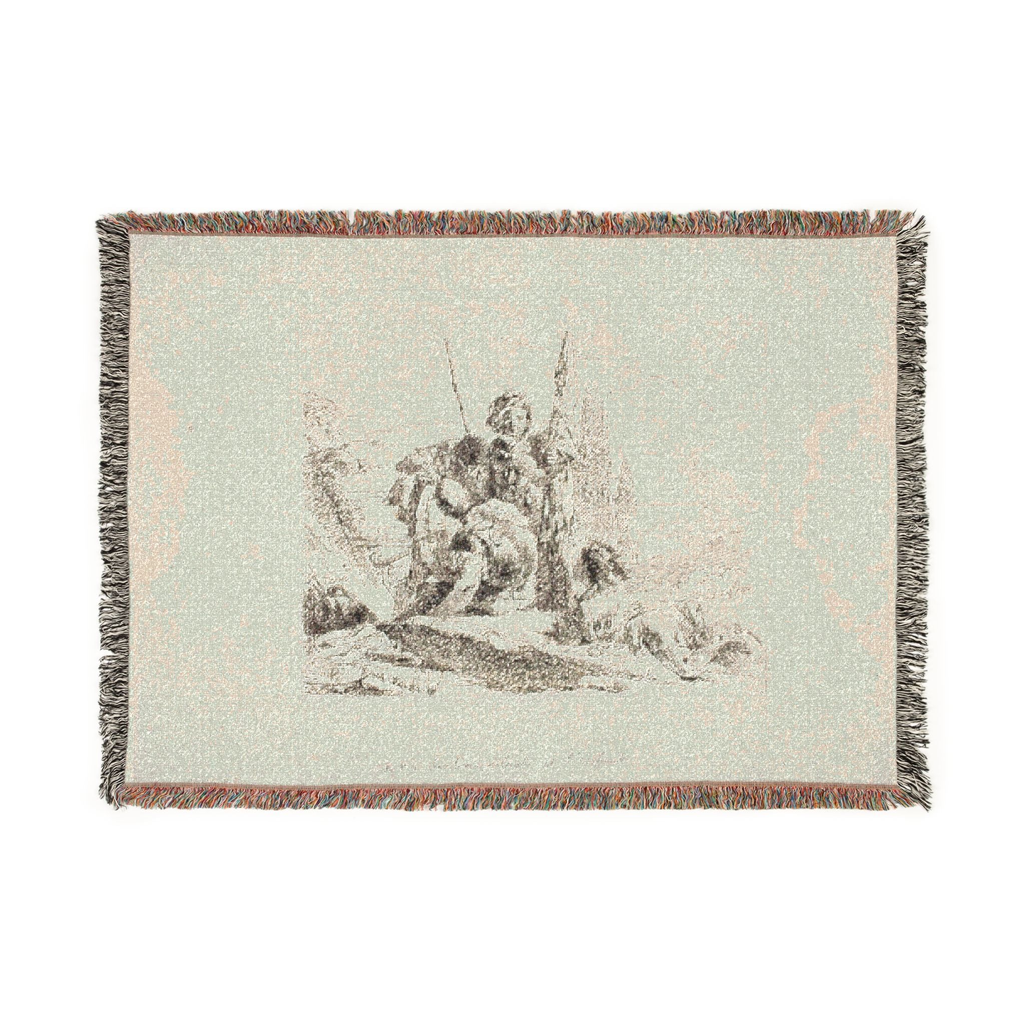 Giovanni Battista Tiepolo - Three Soldiers and a Boy, from Capricci | Woven Tapestry Blanket