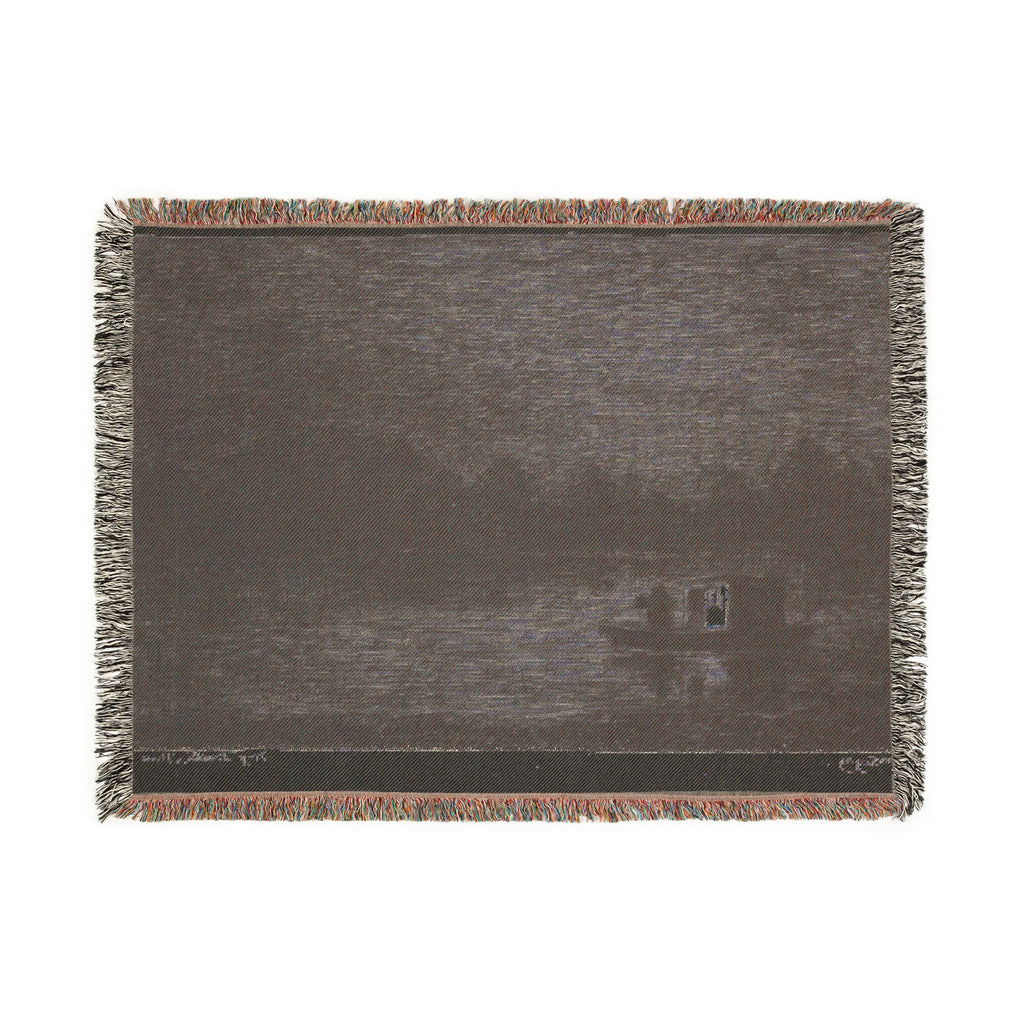 Charles François Daubigny - Night Voyage (The Fishing Net) | Woven Tapestry Blanket