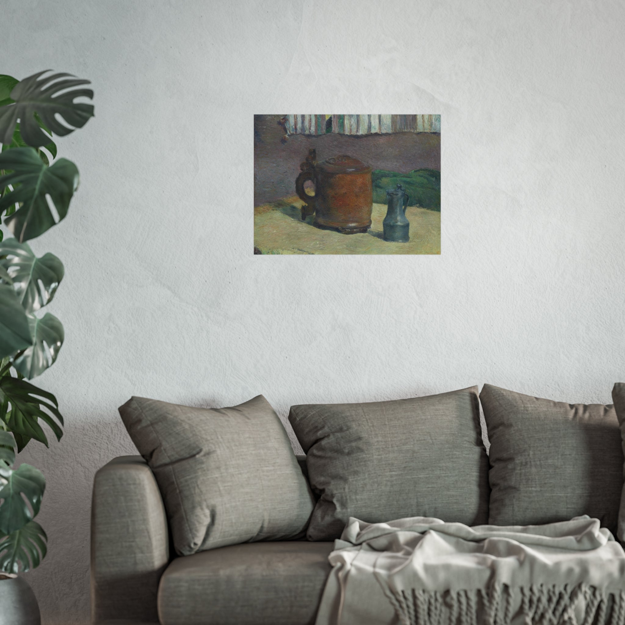 Paul Gauguin - Still Life: Wood Tankard and Metal Pitcher | Fine Art Poster