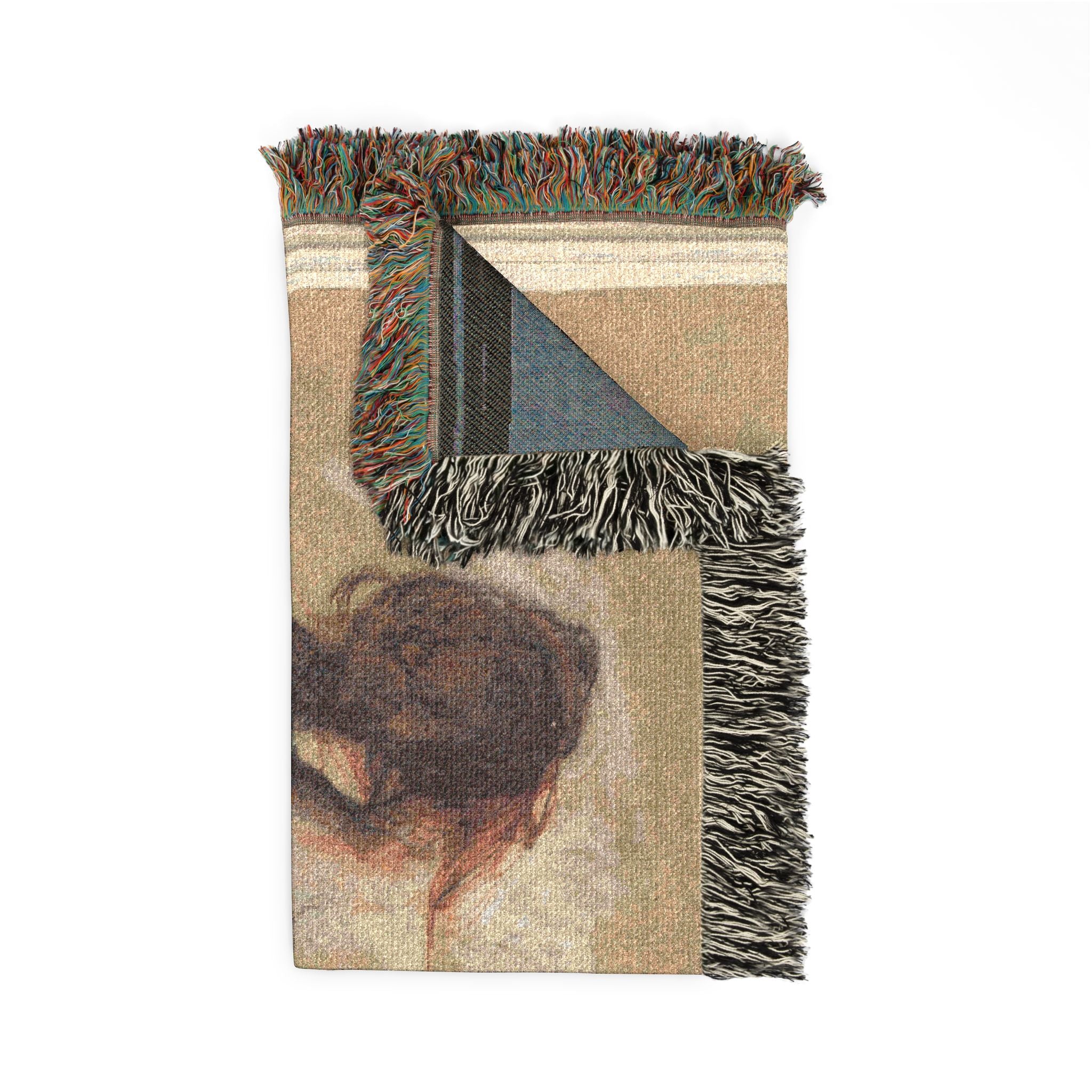 Eugène Delacroix - Crouching Woman | Woven Tapestry Blanket
