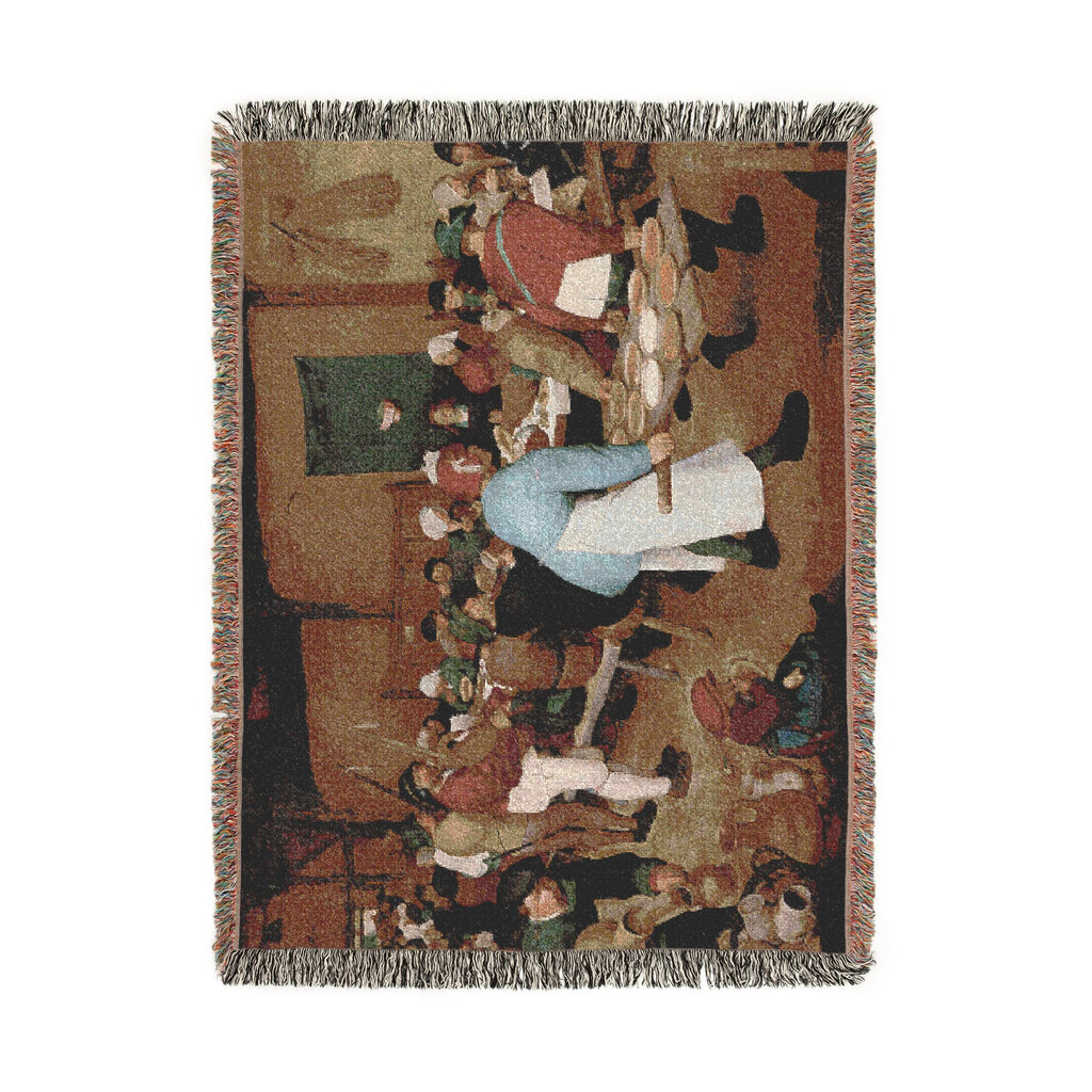 Pieter Bruegel the Elder - Peasant Wedding - Google Art Project 2 | Woven Tapestry Blanket