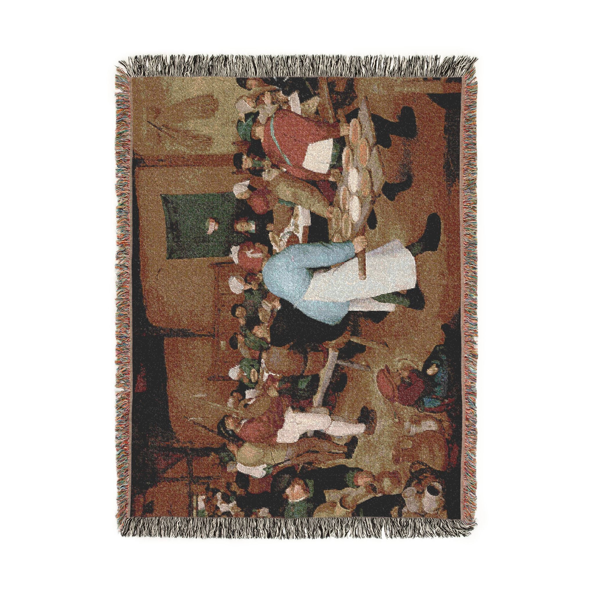 Pieter Bruegel the Elder - Peasant Wedding - Google Art Project 2 | Woven Tapestry Blanket