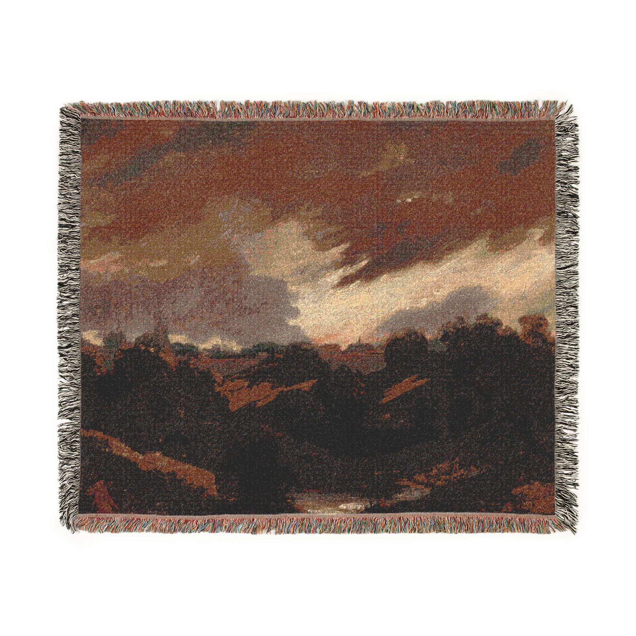 Style of John Constable - Hampstead, Stormy Sky | Woven Tapestry Blanket