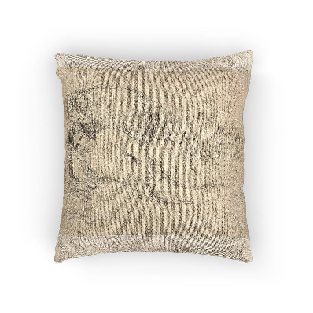 Pierre-Auguste Renoir - Woman Reclining, to the Left | Woven Pillow