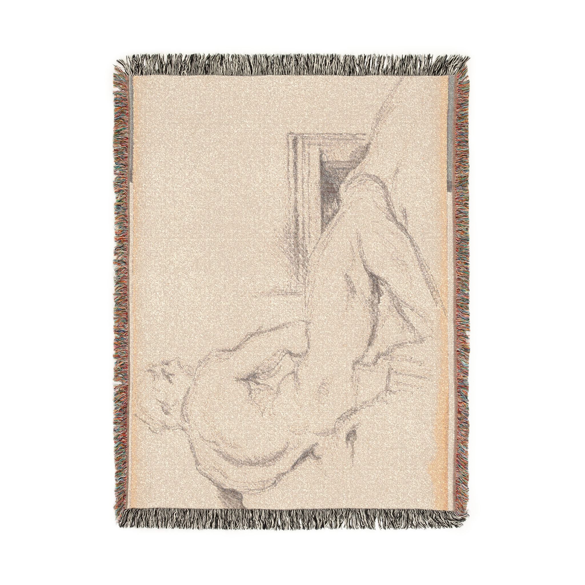 Paul Cezanne - Hercules Resting | Woven Tapestry Blanket