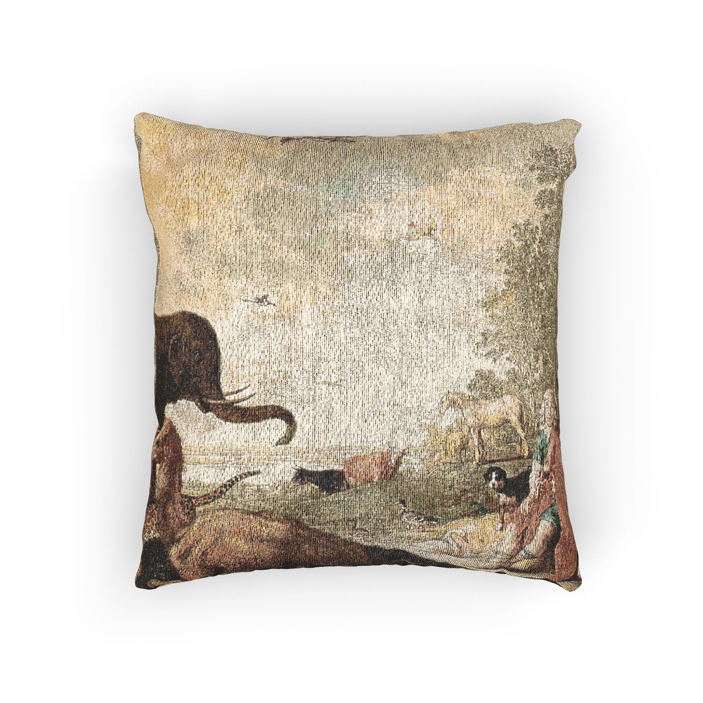 Dessau, Anhaltische Gemäldegalerie, Aelbert Jacobsz. Cuyp, Orpheus und die Tiere | Woven Pillow