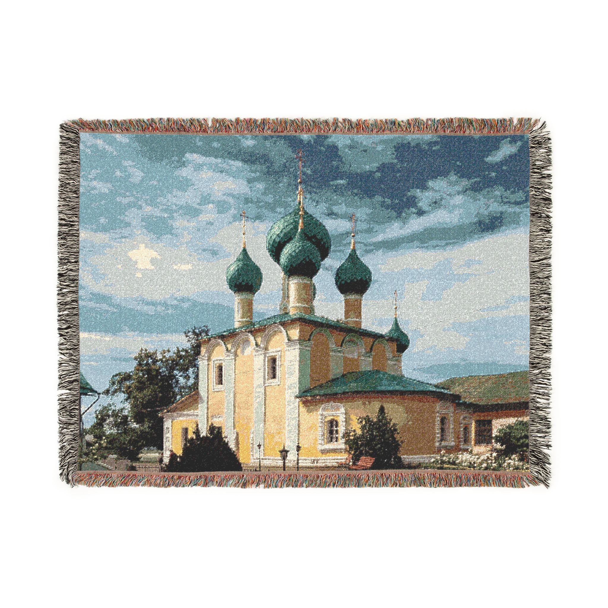 Church of the Beheading of Saint John the Baptist Alekseyevsky Monastery Uglich 2023-07-22 7452 | Woven Tapestry Blanket