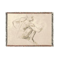 John Singer Sargent - Seated Male Nude | Woven Tapestry Blanket