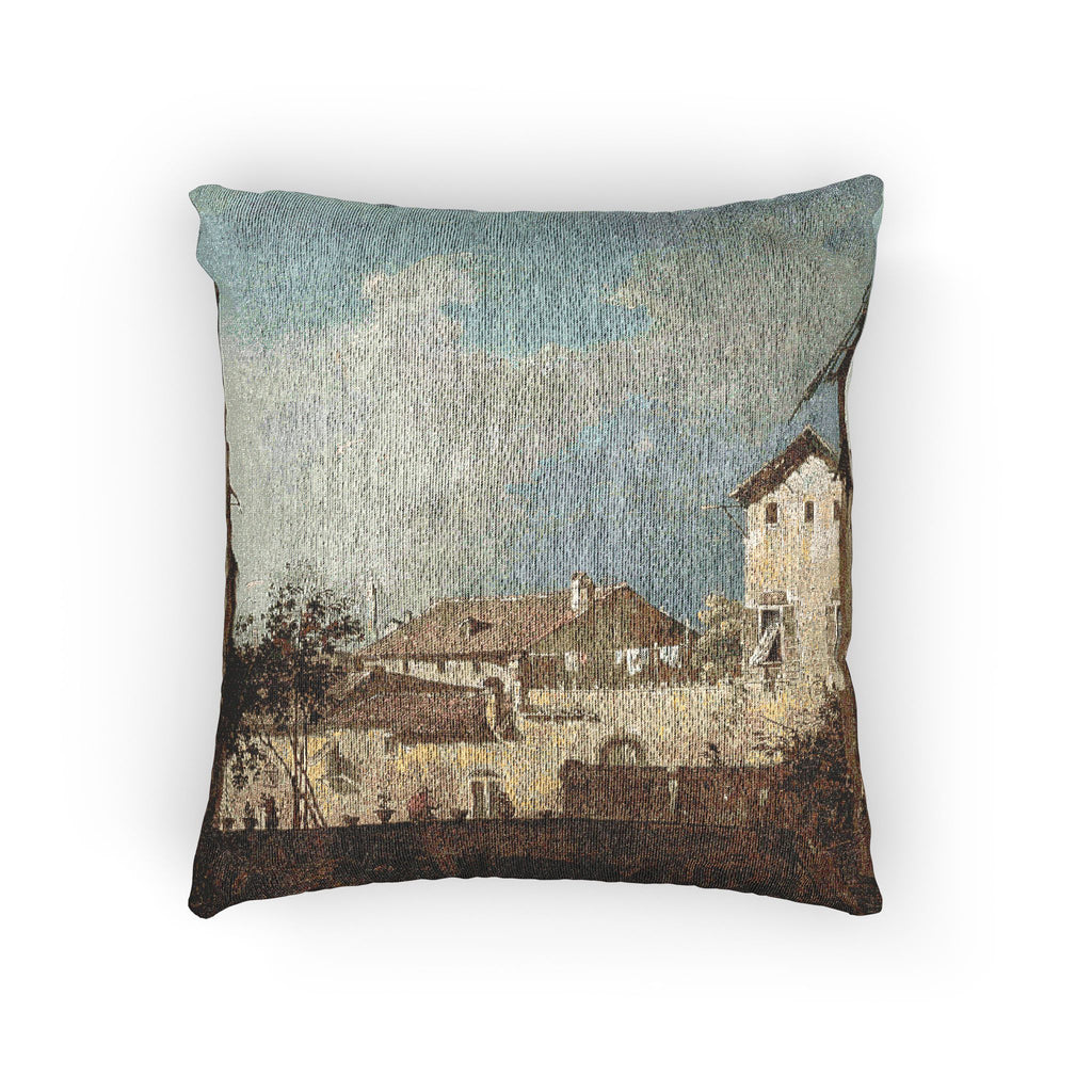 Follower of Canaletto - The Terrace | Woven Pillow