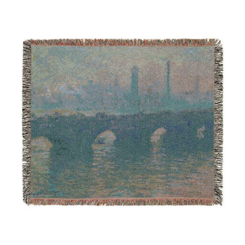 Claude Monet - Waterloo Bridge, Gray Weather | Woven Tapestry Blanket