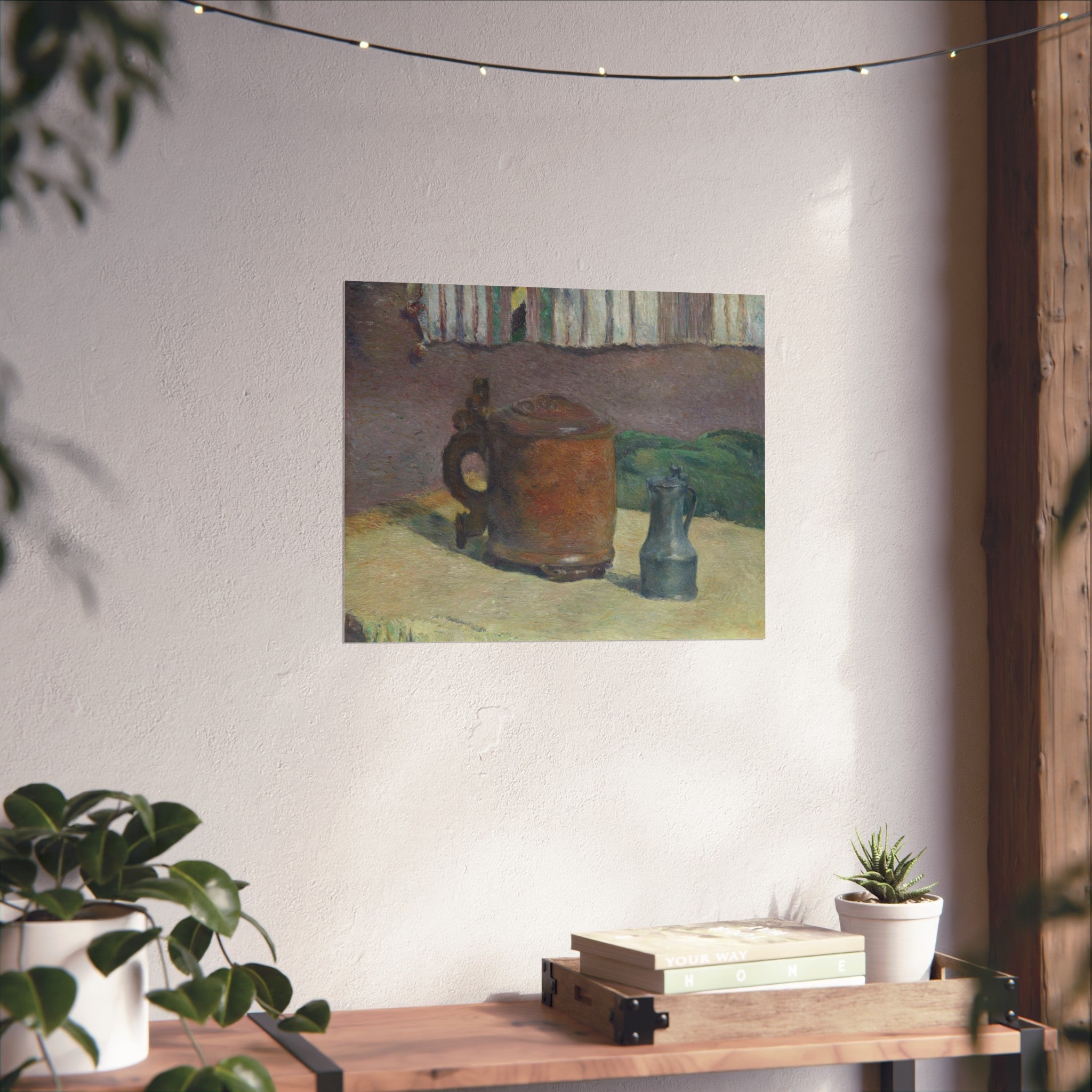 Paul Gauguin - Still Life: Wood Tankard and Metal Pitcher | Fine Art Poster