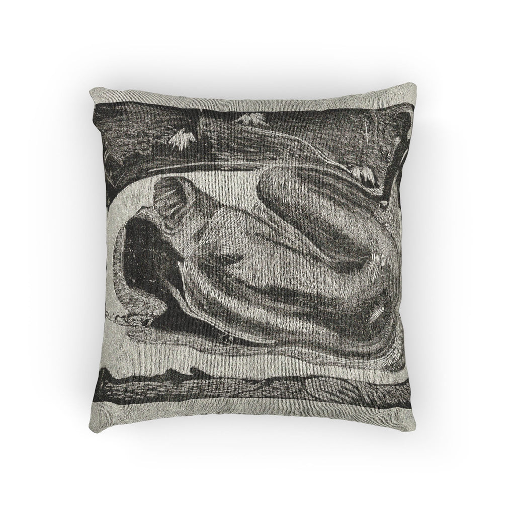Paul Gauguin - Manao tupapau (She Thinks of the Ghost or The Ghost Thinks of Her), from the Noa Noa Suite | Woven Pillow