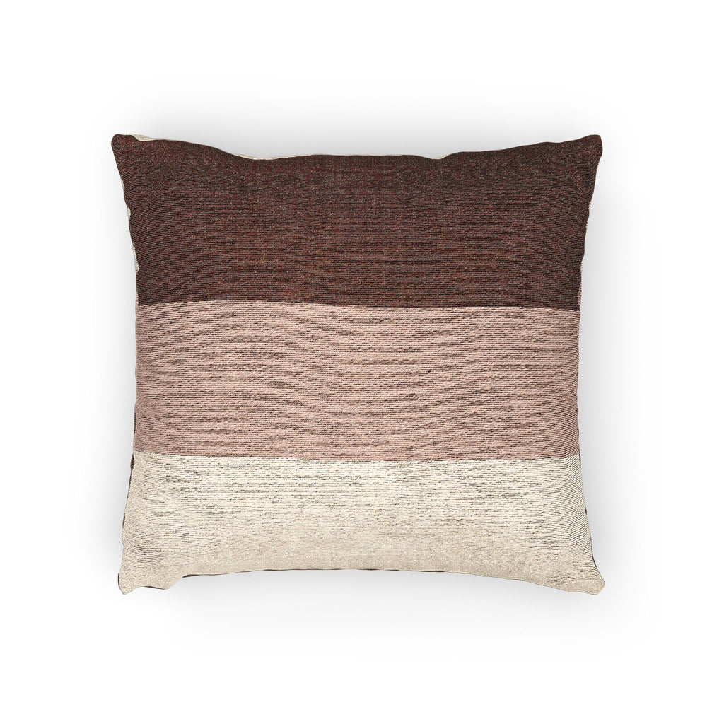 Clay Color Block Woven Pillow