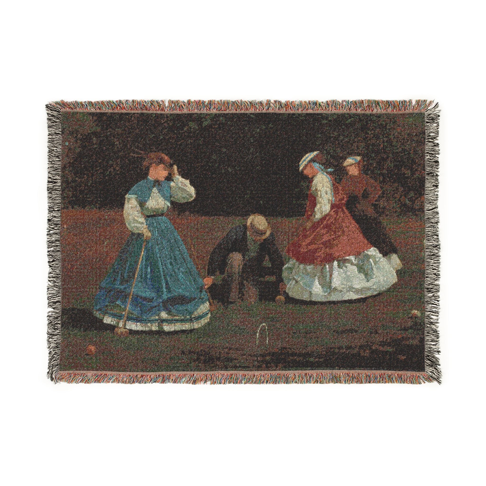 Winslow Homer - Croquet Scene | Woven Tapestry Blanket