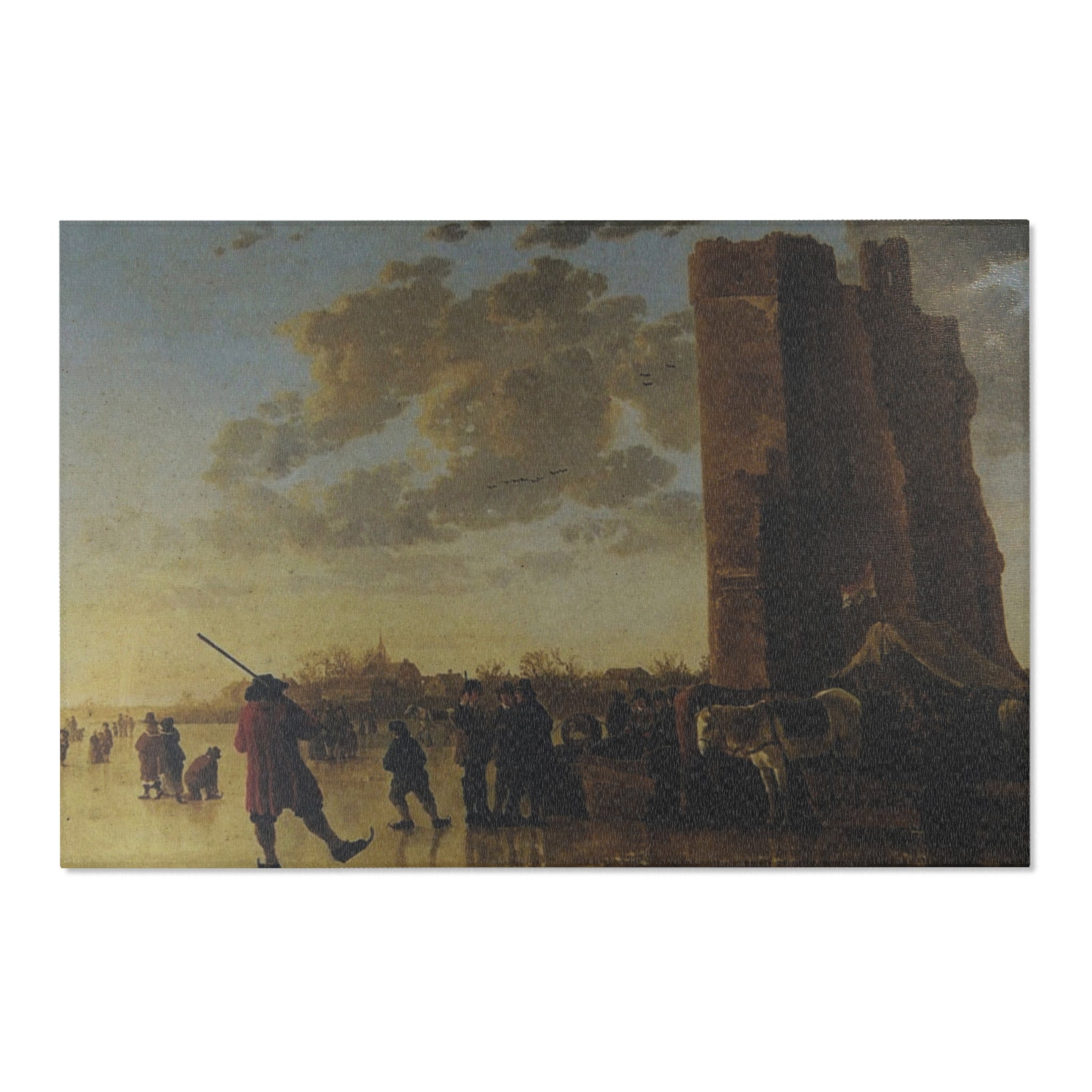 Schilderij, Aelbert Cuyp, met ruïne van Huis te Merwede (12091275046) | Area Rug