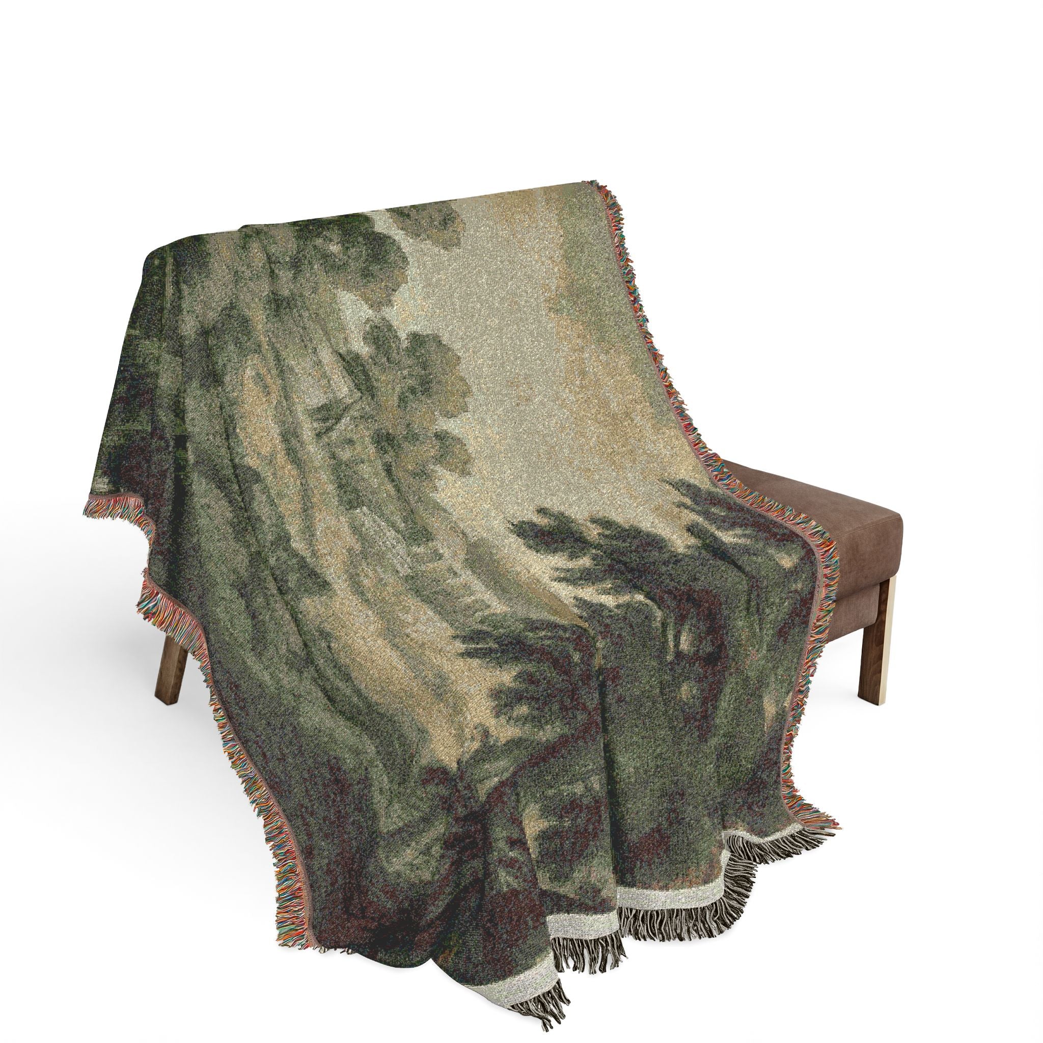 Italianate Landscape with Castle After Nicolas Poussin Tapestry Blanket