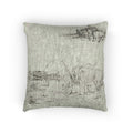 Charles François Daubigny - Two Sketches of Oxen Hauling a Log | Woven Pillow