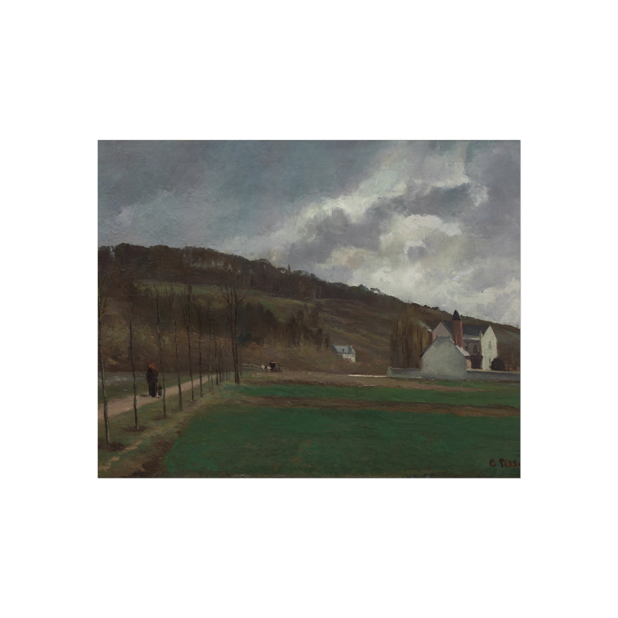 The Banks of the Marne in Winter Camille Pissarro Fine Art Poster