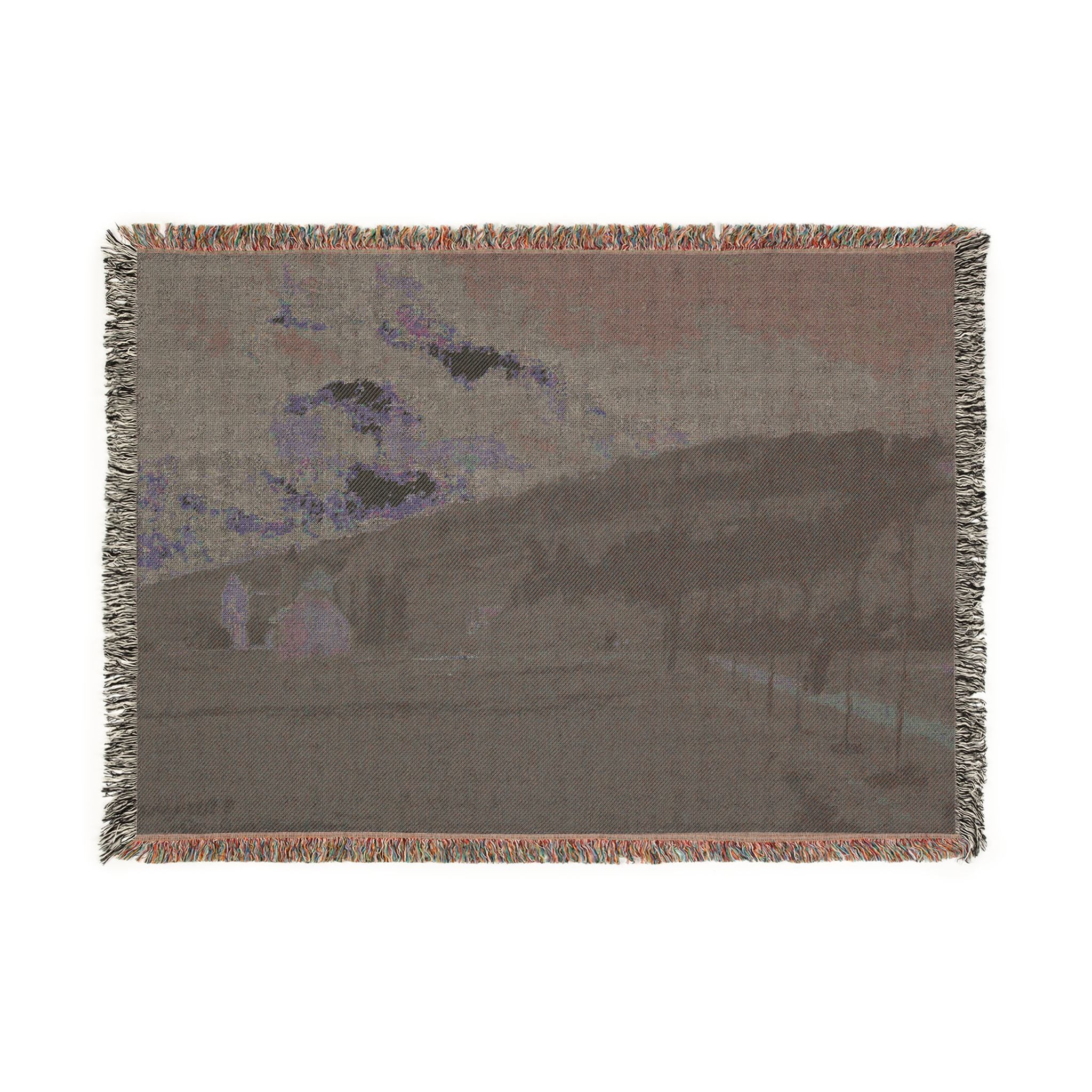 Camille Pissarro - The Banks of the Marne in Winter | Woven Tapestry Blanket