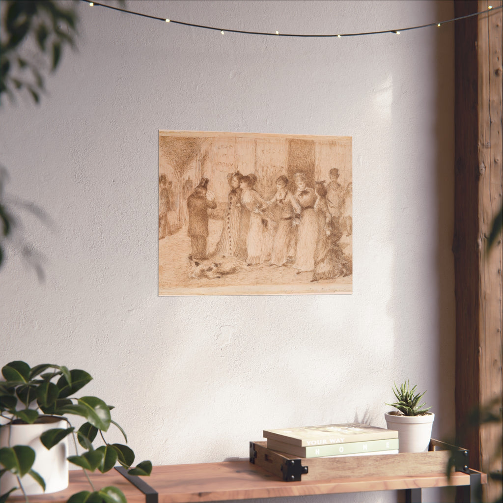 Pierre-Auguste Renoir - Workers' Daughters on the Outer Boulevard (Illustration for Émile Zola's L'Assommoir ) | Fine Art Poster