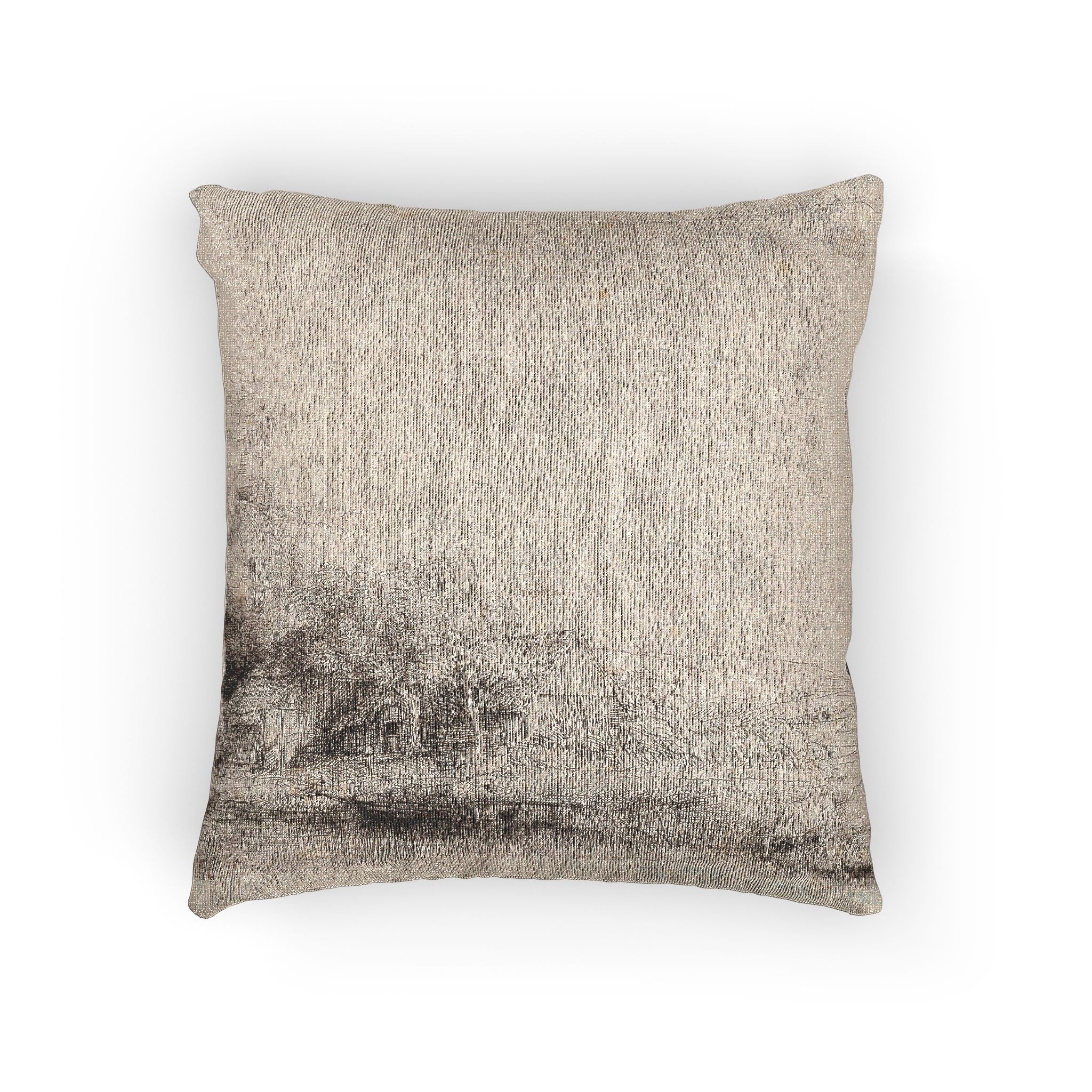 Rembrandt van Rijn - Landscape with a Cow Drinking | Woven Pillow