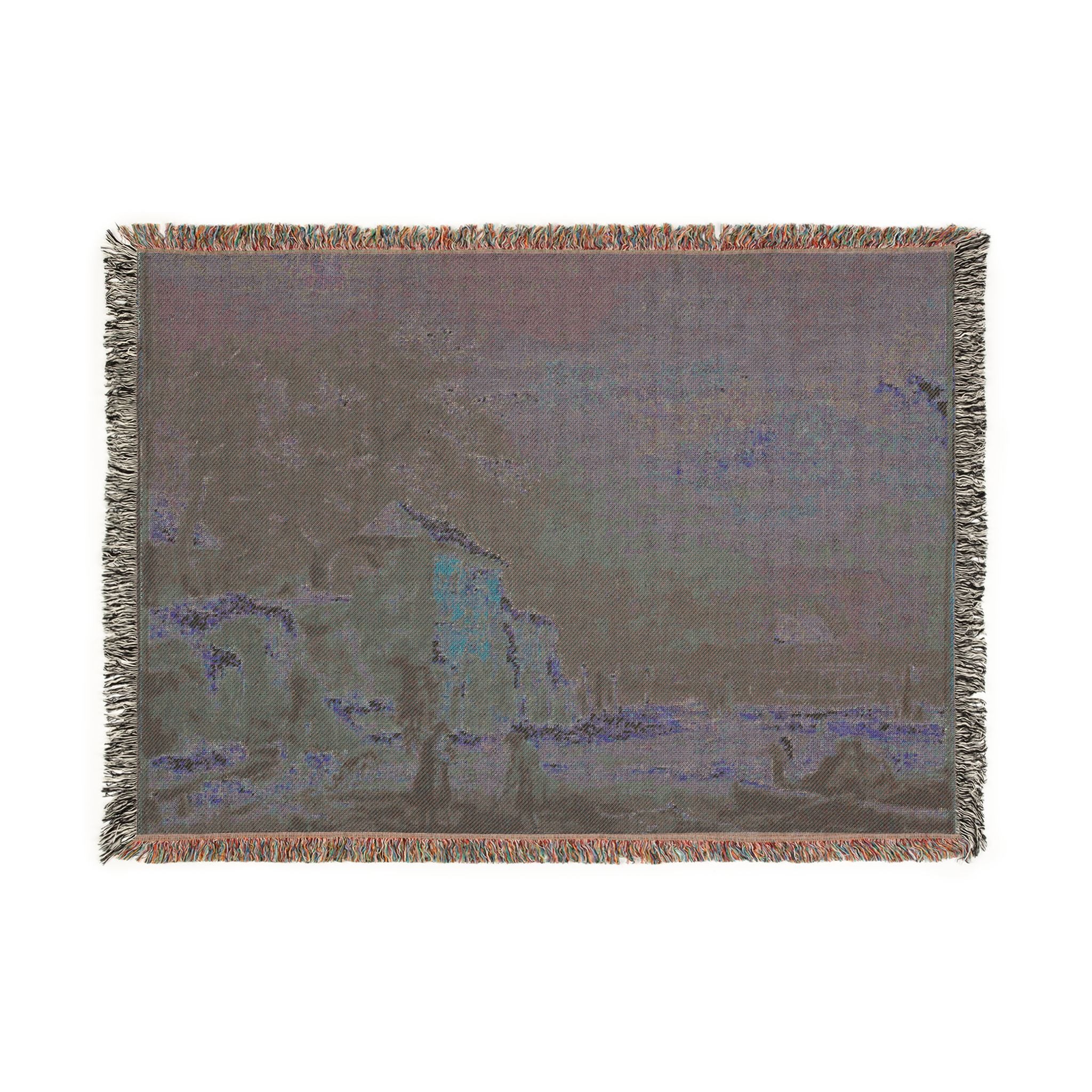 Hamburg, Kunsthalle, Jacob van Ruisdael, Winterlandschaft | Woven Tapestry Blanket