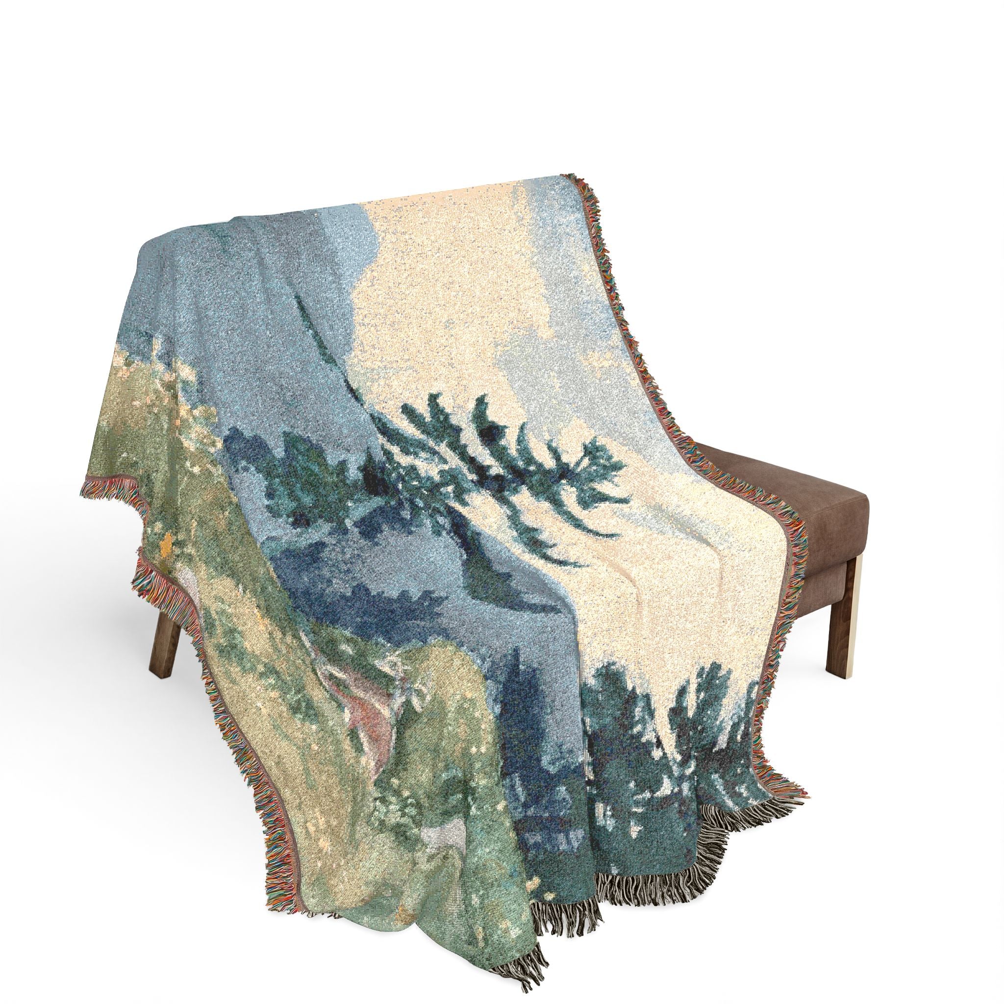 North Woods Club, Adirondacks Winslow Homer Tapestry Blanket