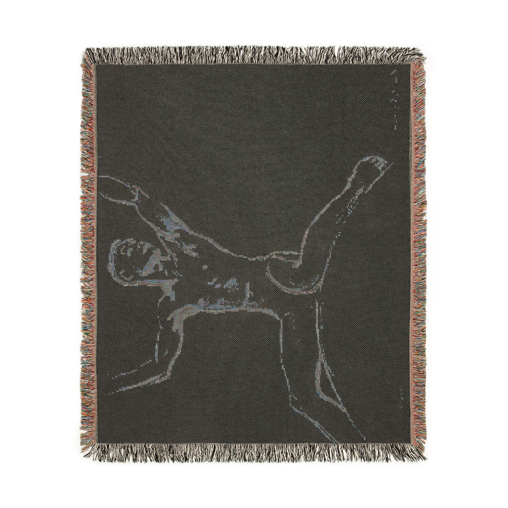 John Singer Sargent - Seated Male Nude, Arms Uplifted | Woven Tapestry Blanket