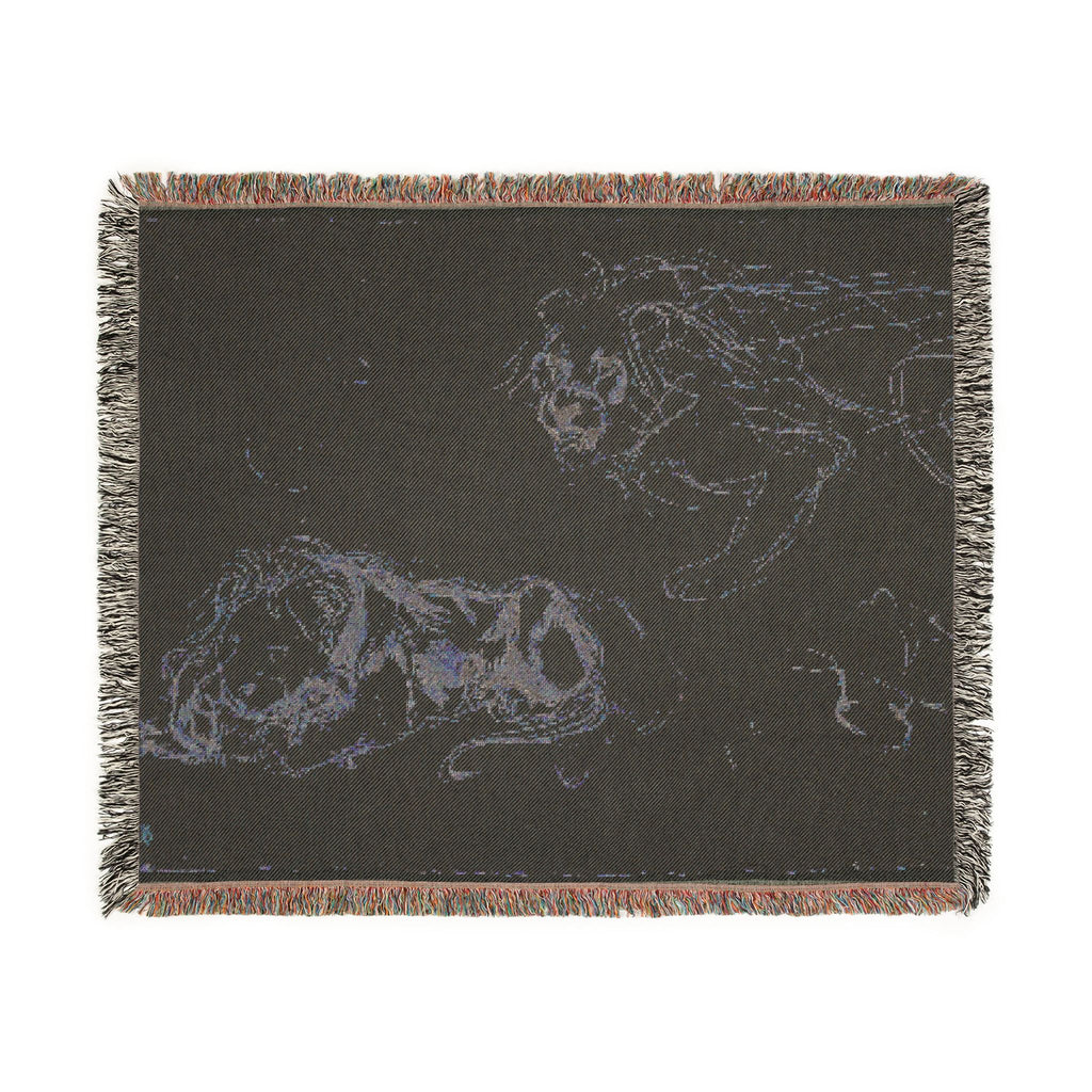 Eugène Delacroix - Studies of Lions | Woven Tapestry Blanket