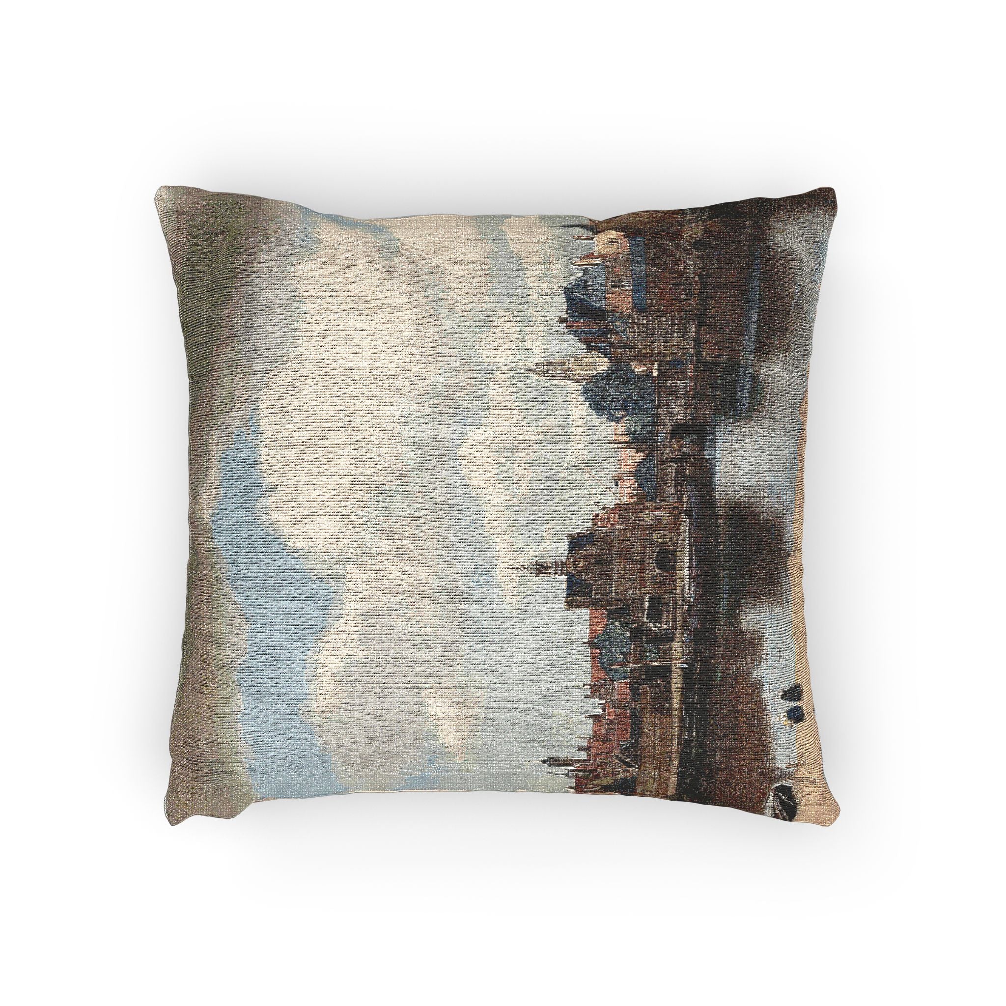Johannes Vermeer - View of Delft - 92 - Mauritshuis | Woven Pillow