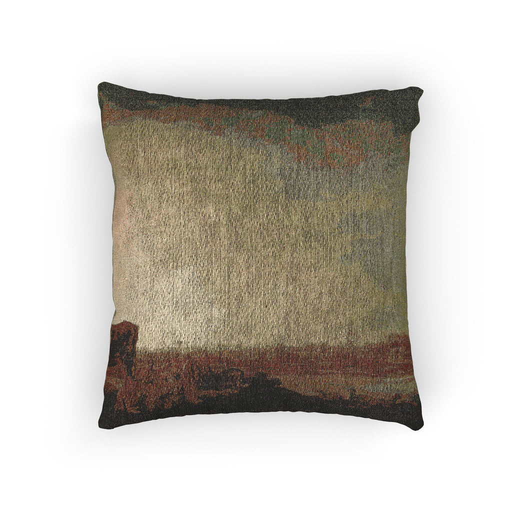 Aelbert Cuyp - A View of Vianen with a Herdsman and Cattle by a River | Woven Pillow