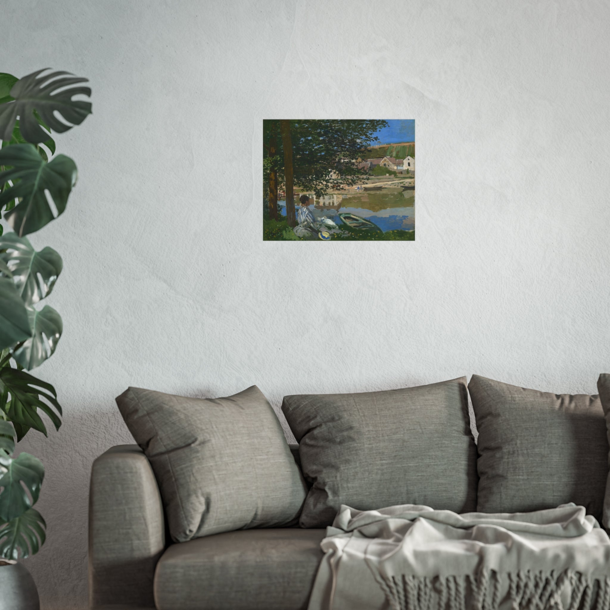 Claude Monet - On the Bank of the Seine, Bennecourt | Fine Art Poster