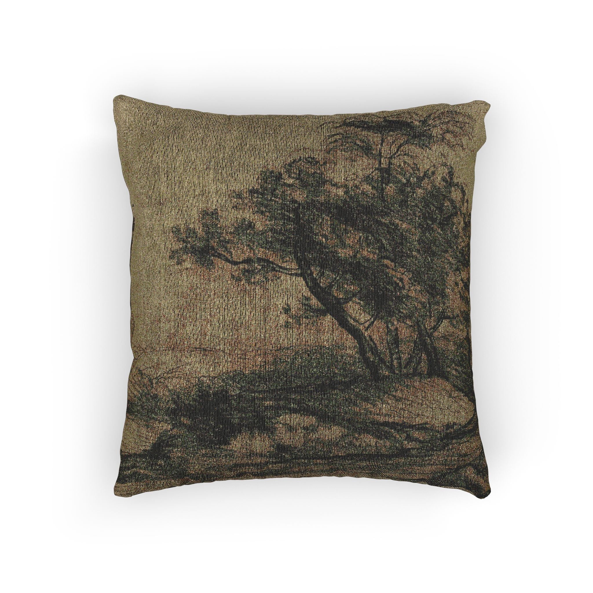 John Constable - River Bank with Trees (recto); Herd of Cattle Beneath Trees, with Inset Sketch of Landscape (verso) | Woven Pillow