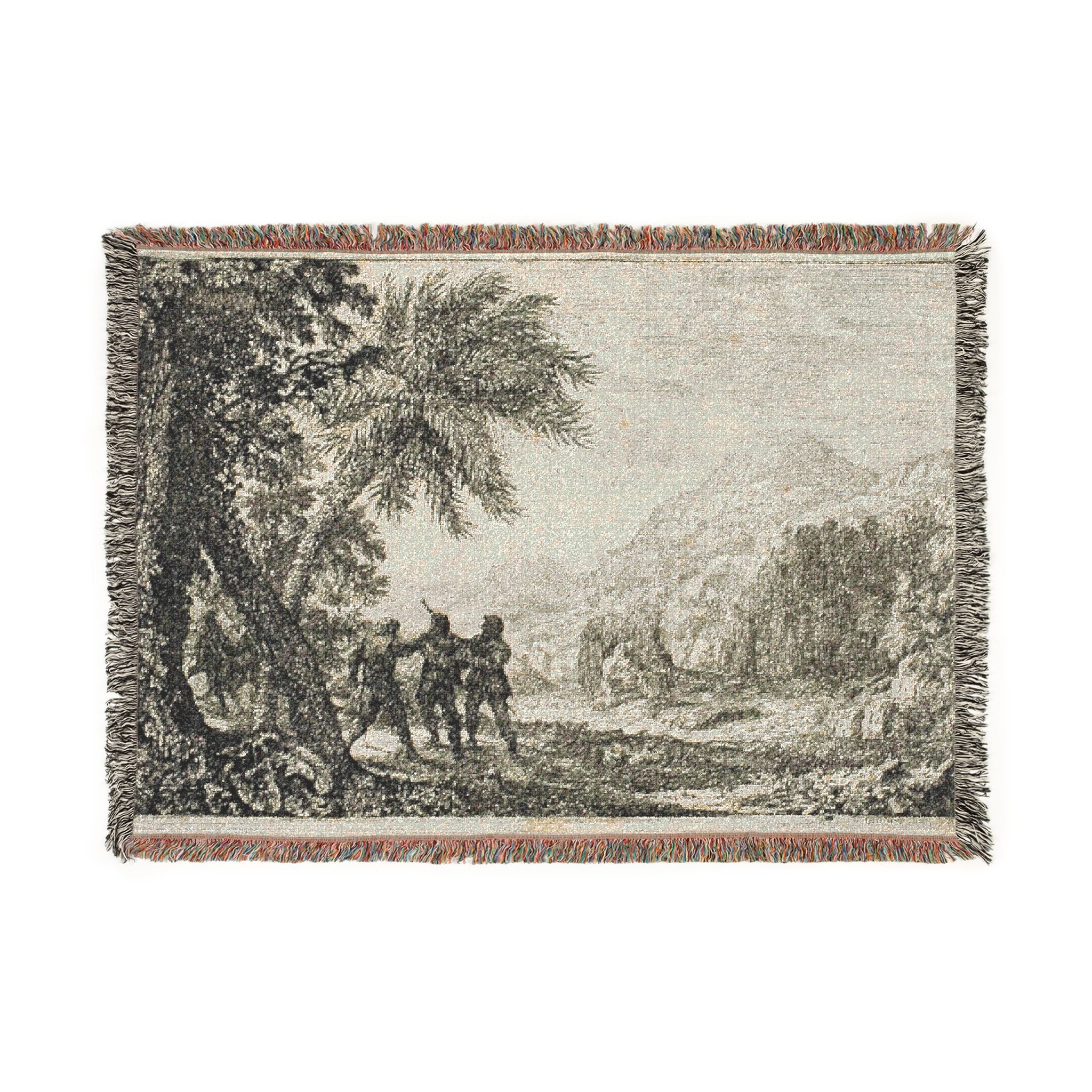 Claude Lorrain - Scene of Brigands | Woven Tapestry Blanket