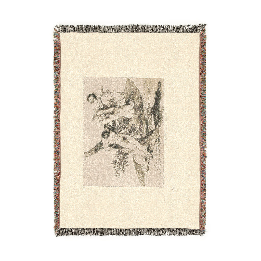 Francisco José de Goya y Lucientes - A Heroic Feat! With Dead Men!, plate 39 from The Disasters of War | Woven Tapestry Blanket