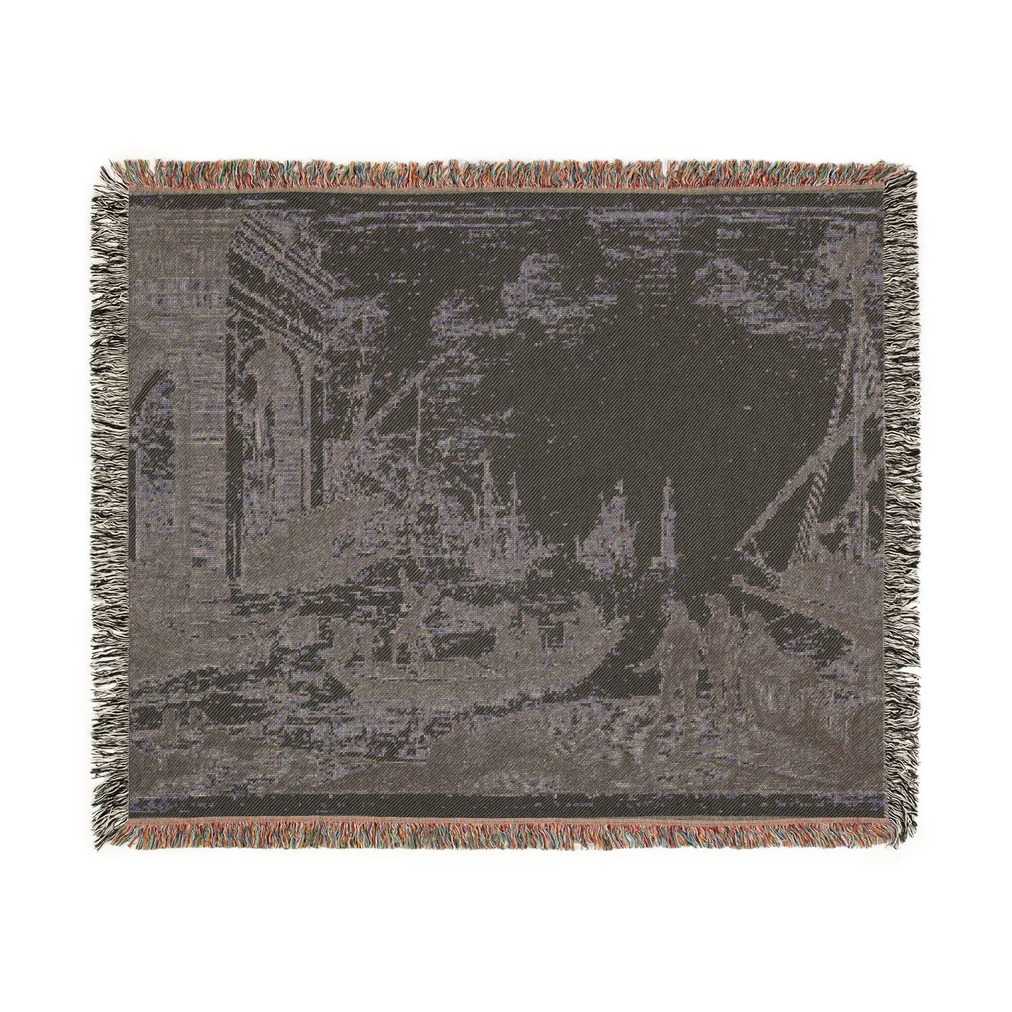 Claude Lorrain - Harbor Scene with a Lighthouse | Woven Tapestry Blanket