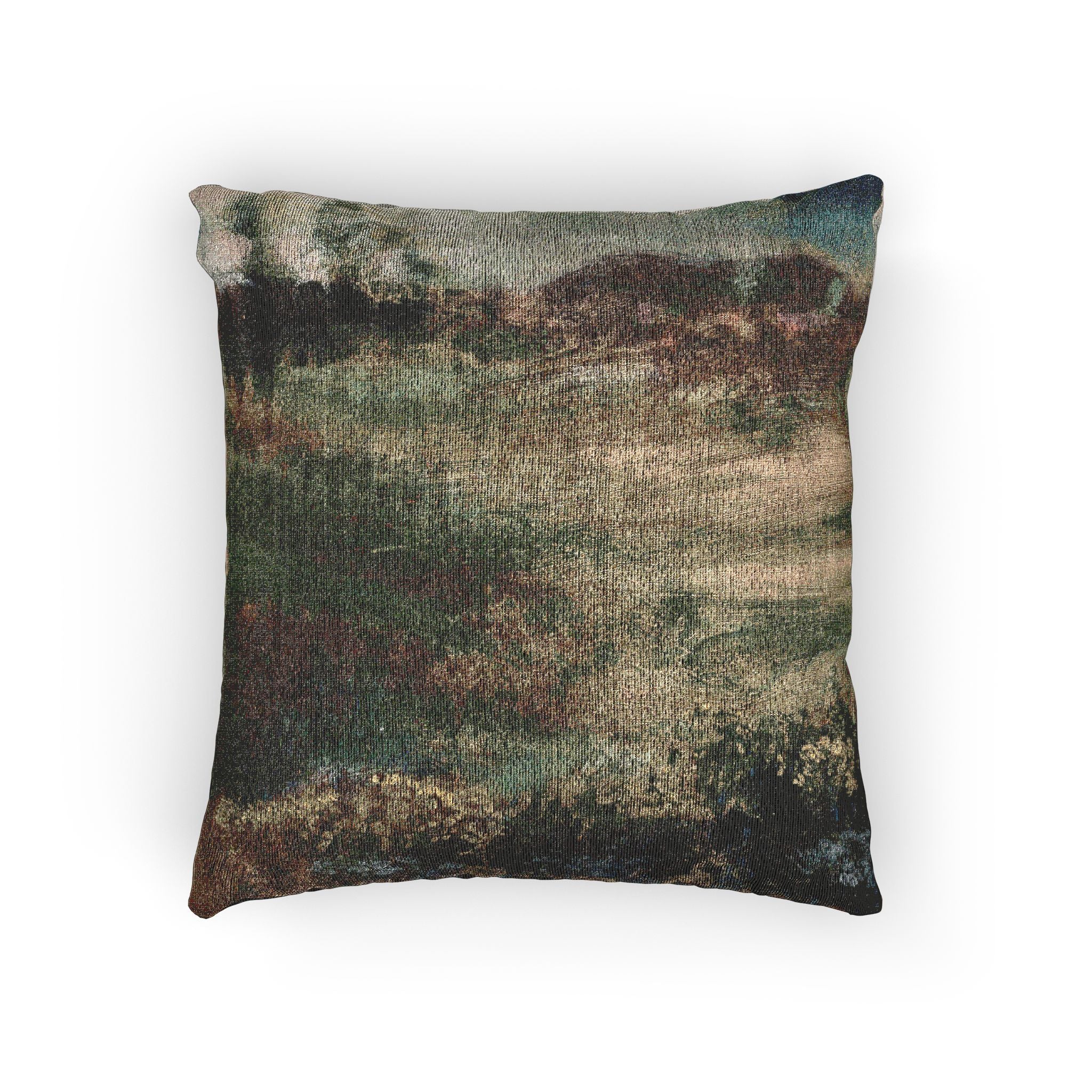 Hilaire Germain Edgar Degas - Landscape with Smokestacks | Woven Pillow