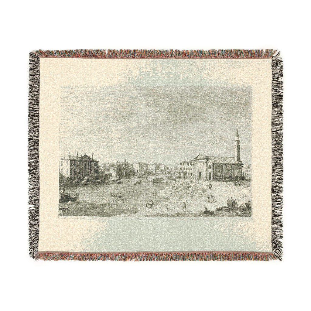 Canaletto - Al Dolo, from Vedute | Woven Tapestry Blanket