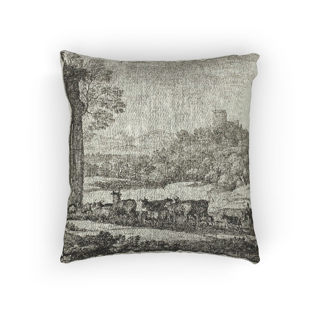 Claude Lorrain - The Herd Returning in Stormy Weather | Woven Pillow