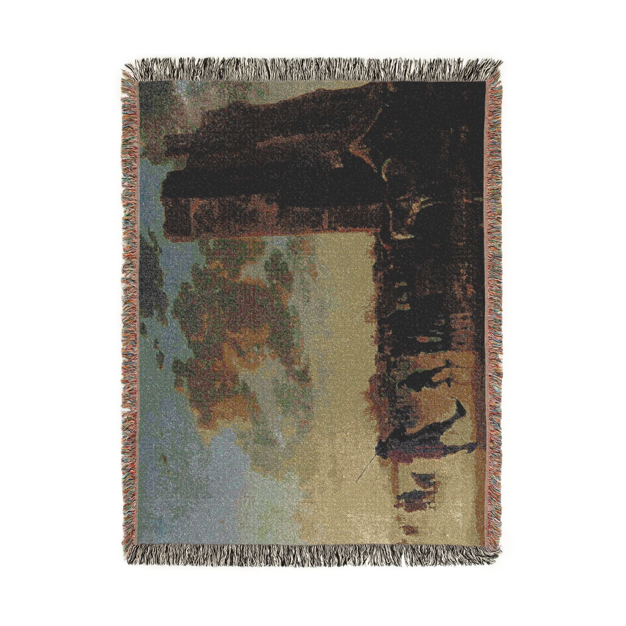 Schilderij, Aelbert Cuyp, met ruïne van Huis te Merwede (12091275046) | Woven Tapestry Blanket