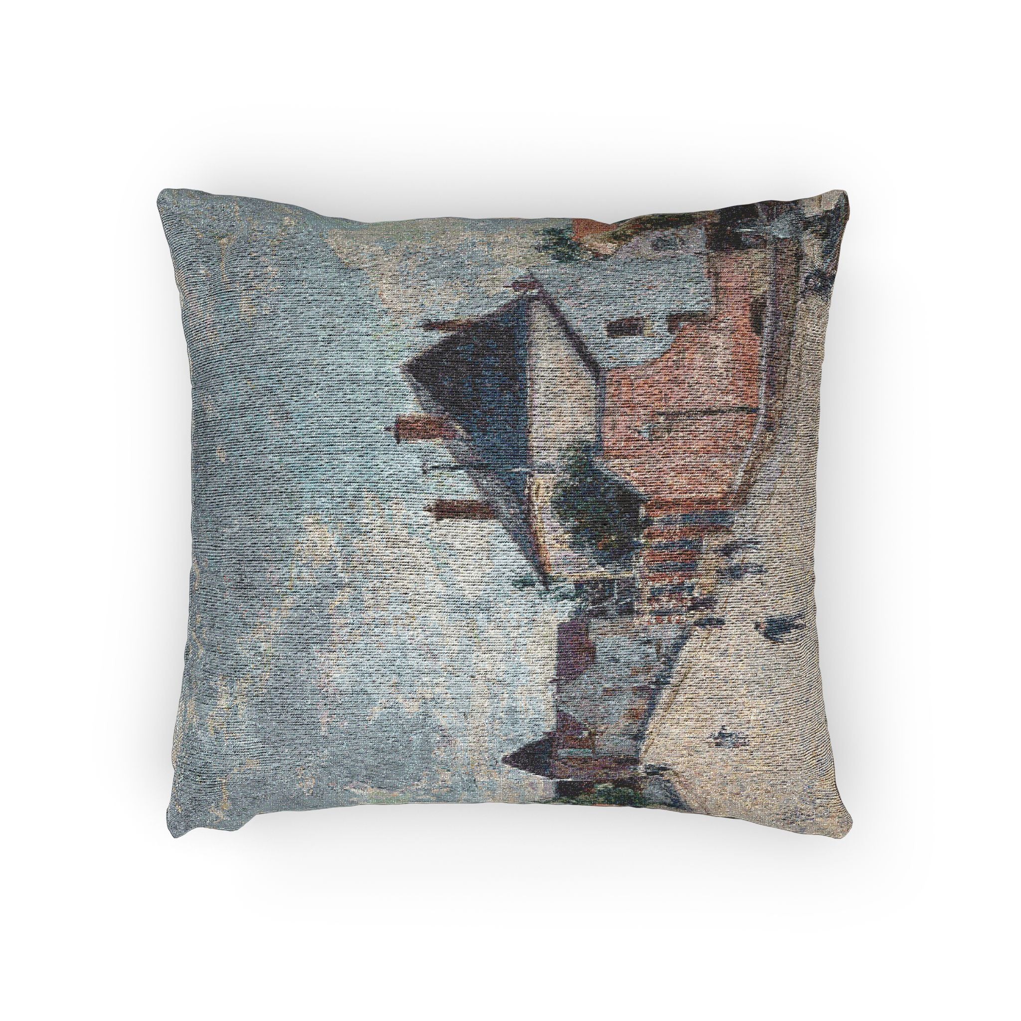 Alfred Sisley - Street in Moret | Woven Pillow
