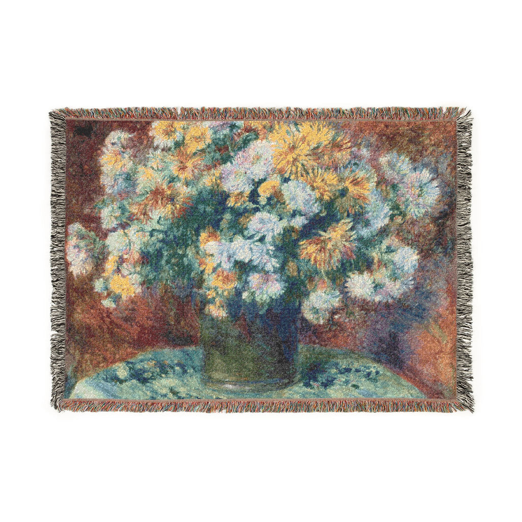 Pierre-Auguste Renoir - Chrysanthemums | Woven Tapestry Blanket