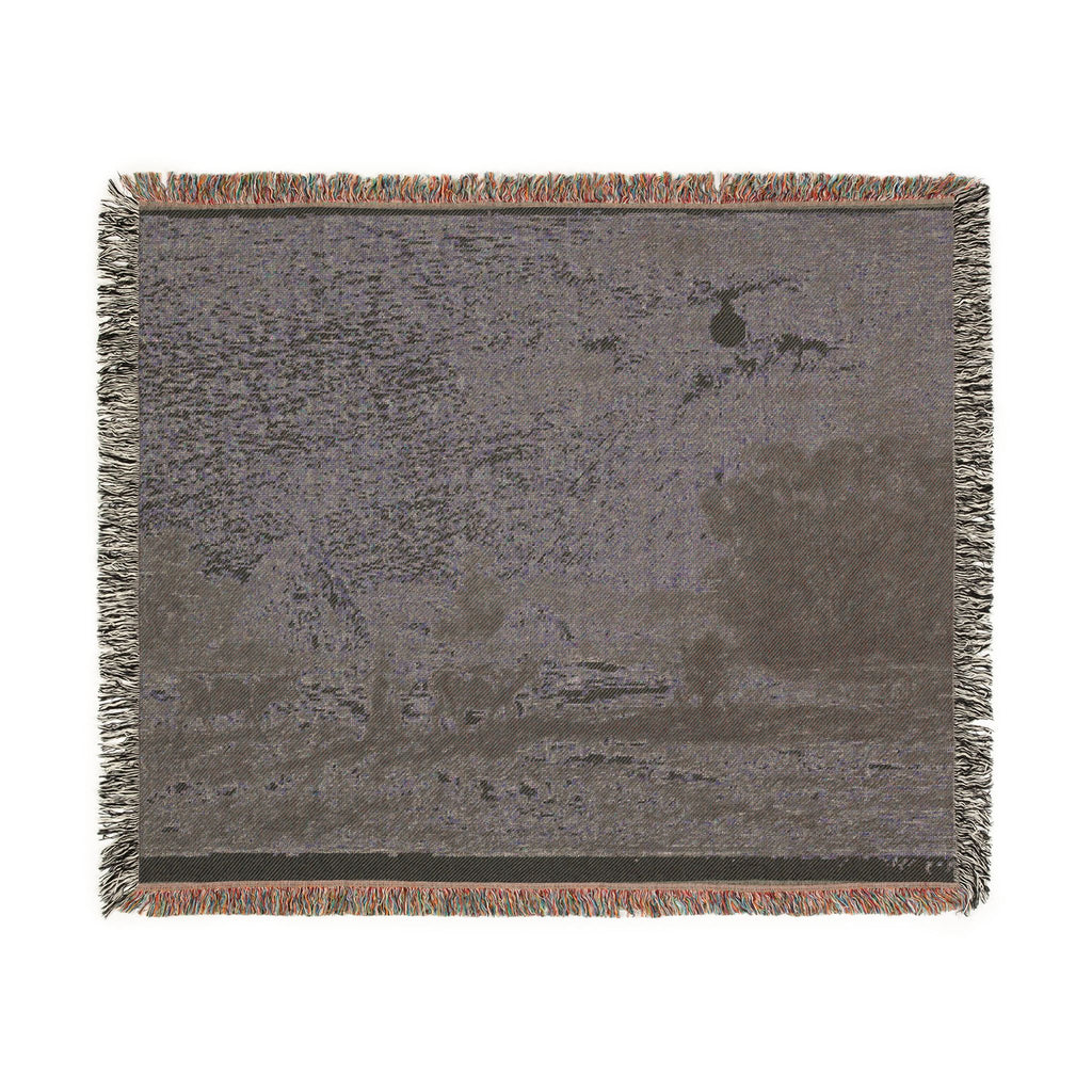 Charles François Daubigny - Moonlight at Valmondois | Woven Tapestry Blanket