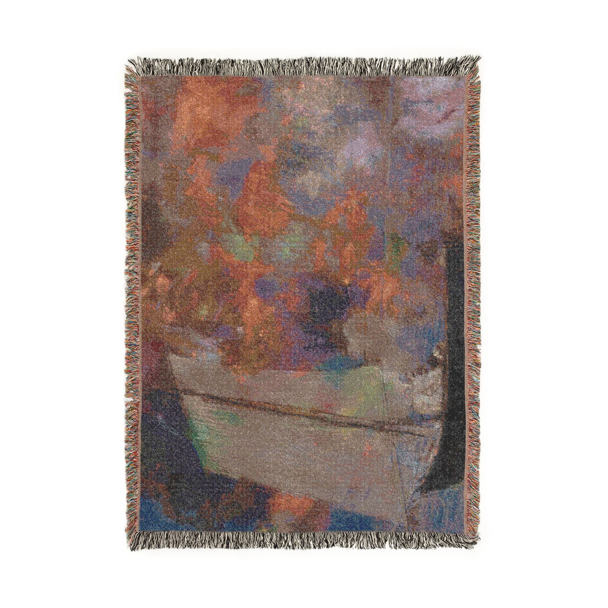 Odilon Redon - Flower Clouds | Woven Tapestry Blanket