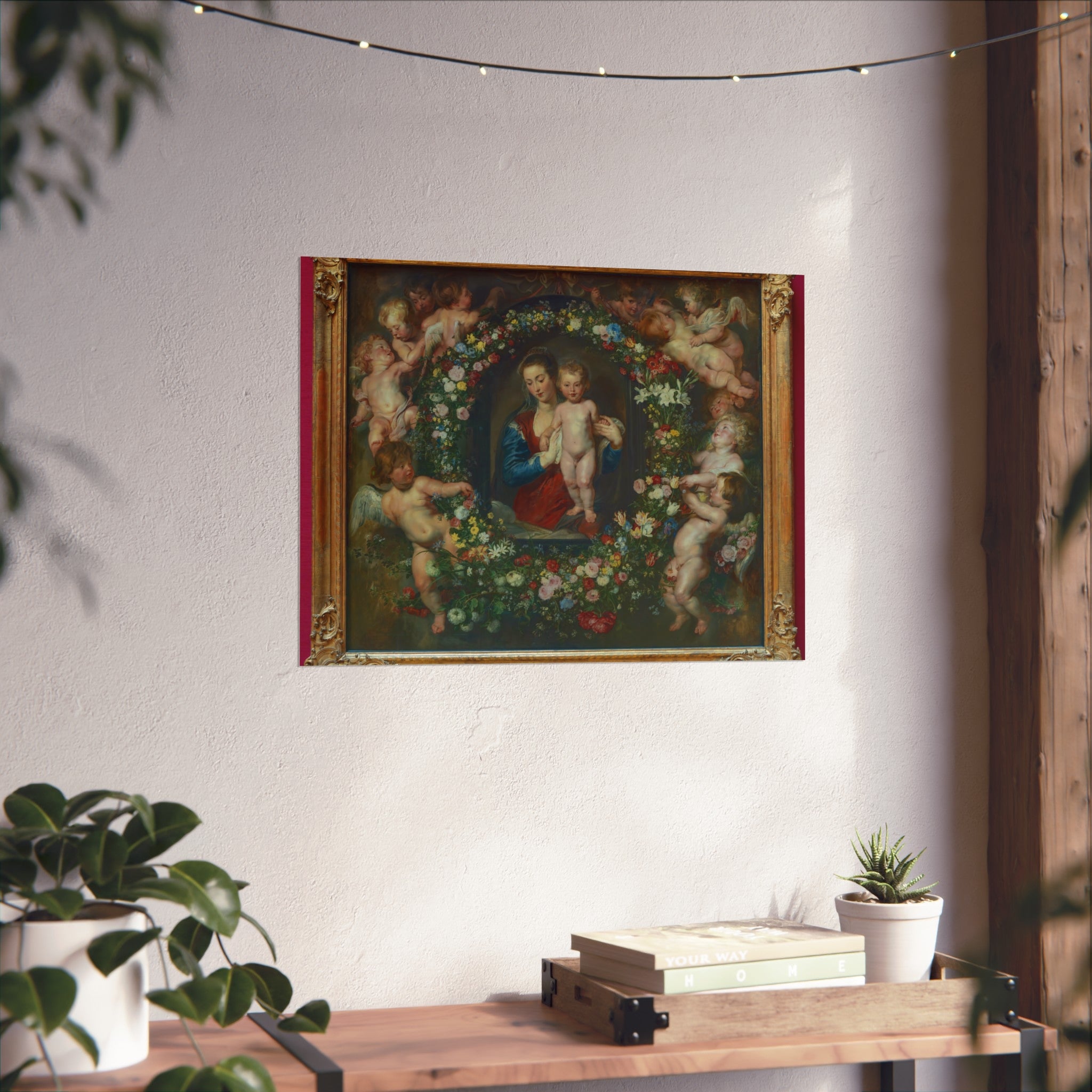 Madonna in a Garland of Flowers - Peter Paul Rubens | Fine Art Poster