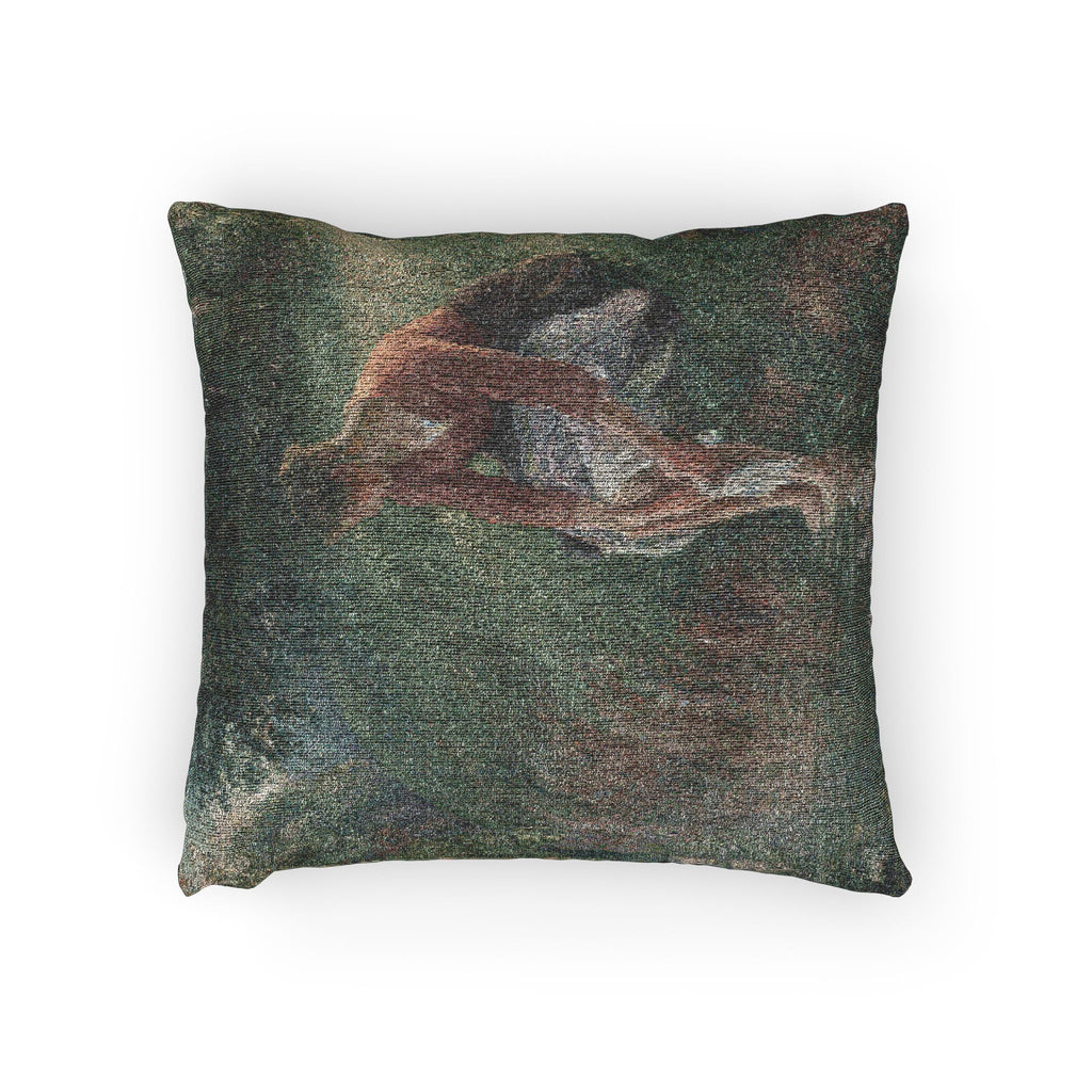Camille Pissarro - Woman Bathing Her Feet in a Brook | Woven Pillow
