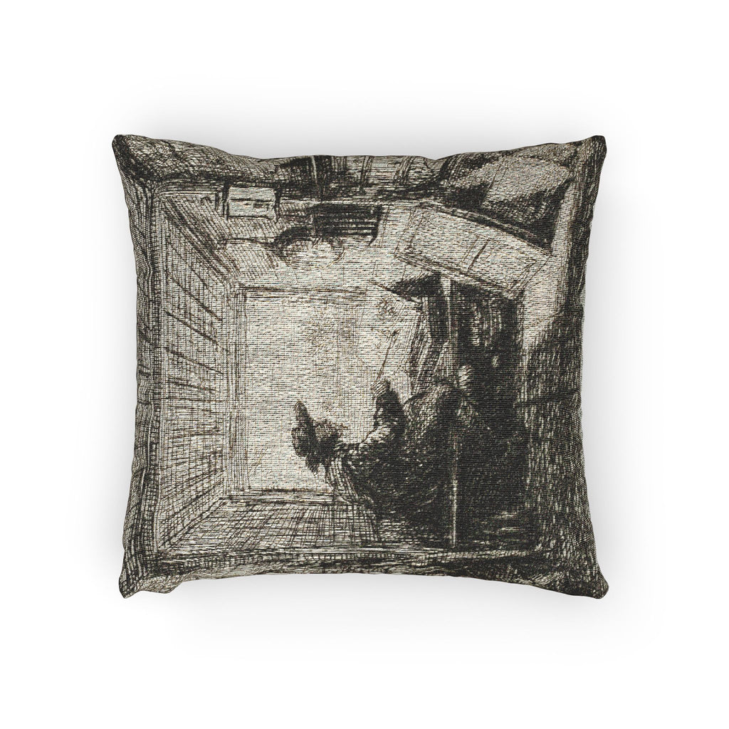 Charles François Daubigny - The Boat Studio, from The Boat Trip | Woven Pillow